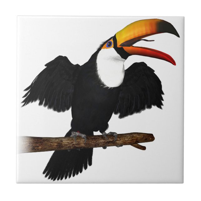 Azulejo De Cerâmica Toco Toucan (Frente)