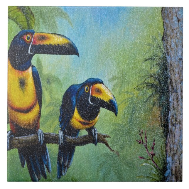 Azulejo De Cerâmica Toco Toucan (Frente)