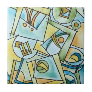 Azulejo De Cerâmica Todas as Formas e Tamanhos-Pintado à Mão Moderno G