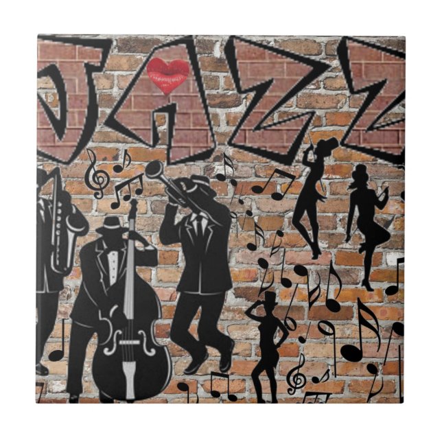 AZULEJO DE CERÂMICA  TODO ESSE JAZZ (Frente)