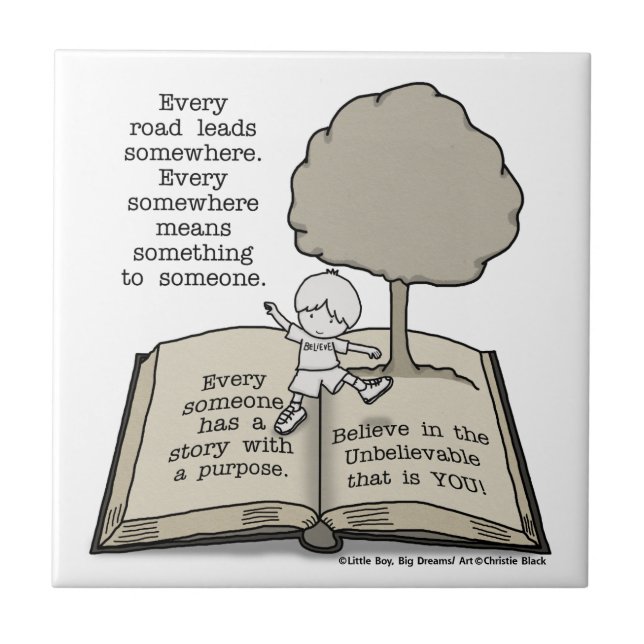 Azulejo De Cerâmica Todo mundo tem uma história (Frente)