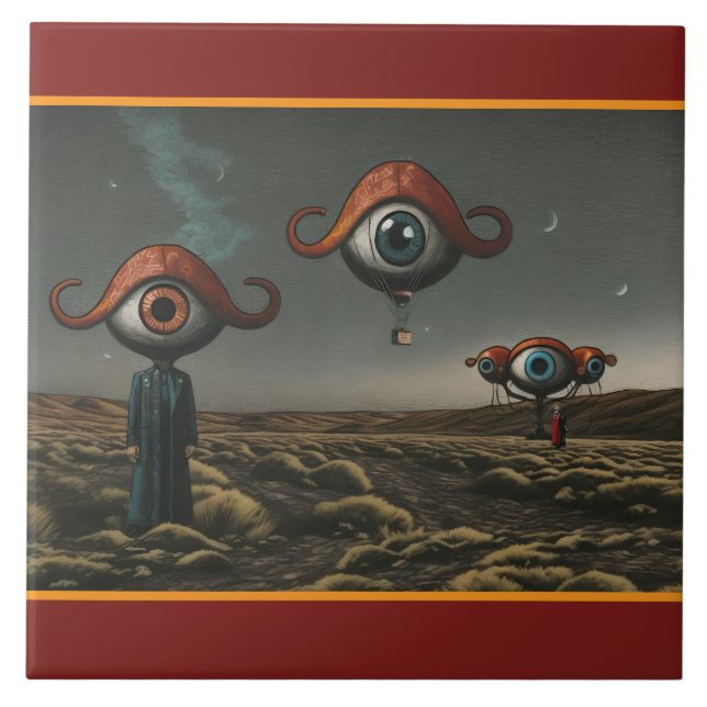 Azulejo De Cerâmica Todos os Olhos em Você (Frente)