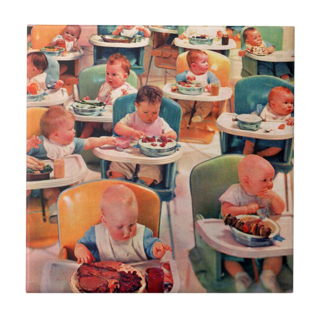 Azulejo De Cerâmica todos os restaurantes de bebês (Frente)