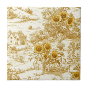 Azulejo De Cerâmica Toile de Campo de Girassóis Cottagecore (8)