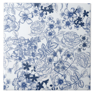 Azulejo De Cerâmica Toile-De-Jouy