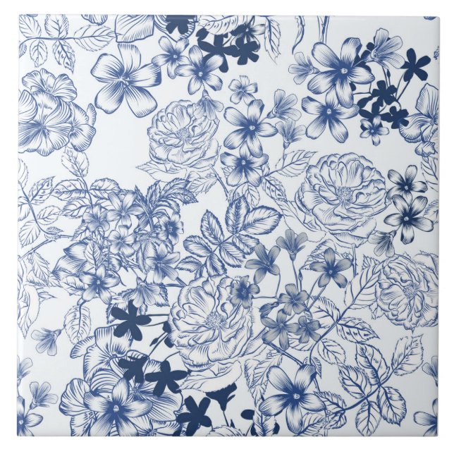 Azulejo De Cerâmica Toile-De-Jouy (Frente)