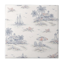Toile de Jouy Azul Costeira