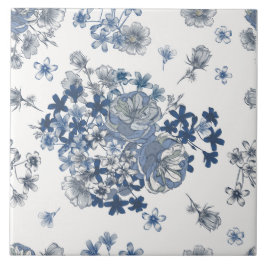 Azulejo De Cerâmica Toile-De-Jouy Pattern 