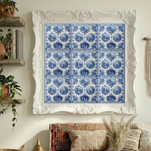 Azulejo De Cerâmica Toile Francesa Vintage Cenário Rural Pastoral