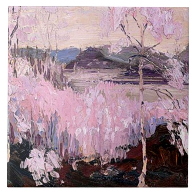 Azulejo De Cerâmica Tom Thomson - Sleet Storm, (Frente)