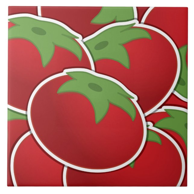 Azulejo De Cerâmica Tomate Funky (Frente)