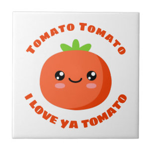 Azulejo De Cerâmica Tomato de tomate eu te amo Tomato