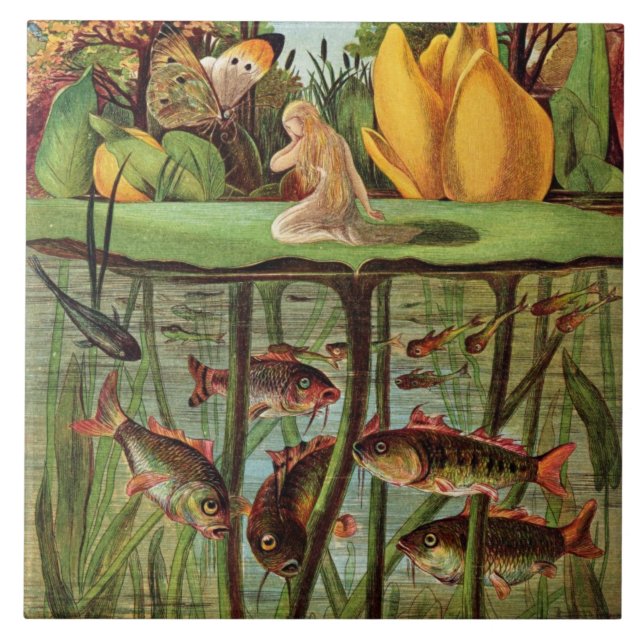 Azulejo De Cerâmica Tommelise muito desolado na folha do lírio de (Frente)