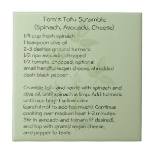 Azulejo De Cerâmica Tom's Tofu Scramble