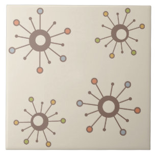 Azulejo De Cerâmica Tons da Terra Natureza da Força Atômica