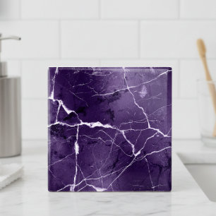 Azulejo De Cerâmica Tons Jóias Mármore Roxo Âmbar ID1288