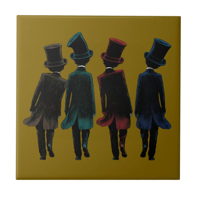 Azulejo De Cerâmica Top Hatters (Frente)