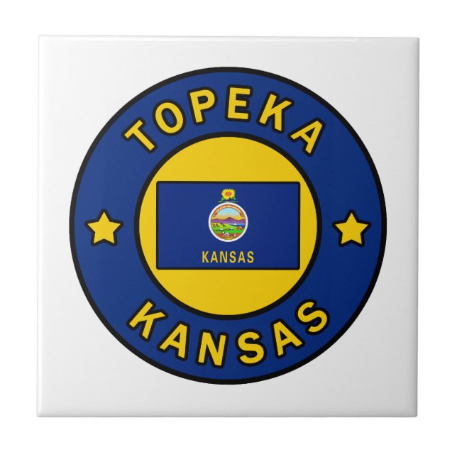 Azulejo De Cerâmica Topeka Kansas (Frente)