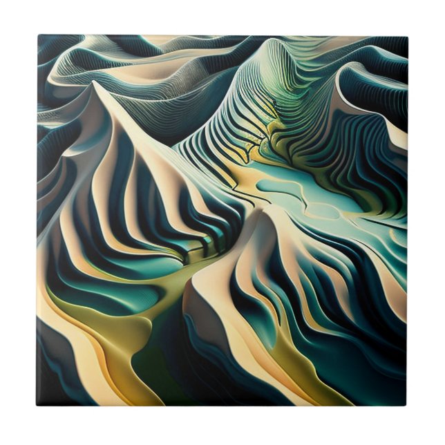 Azulejo De Cerâmica Topographic Currents (Frente)