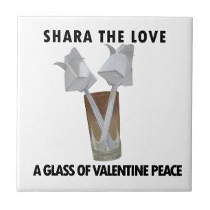 Azulejo De Cerâmica Toque de Romance: Um Dia de os namorados pacífico