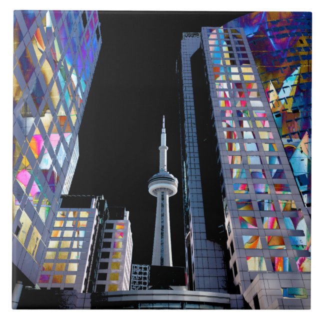 Azulejo De Cerâmica Toronto, Canadá em grafite (Frente)