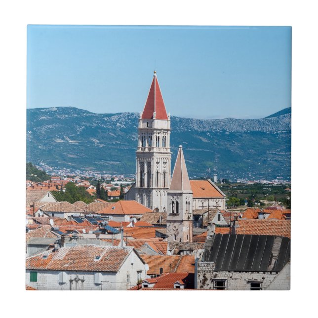 Azulejo De Cerâmica Torre catedral de Trogir - Dalmácia, Croácia (Frente)