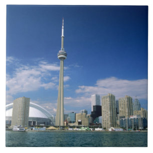 Azulejo De Cerâmica Torre CN e Skydome em Toronto, Ontário,