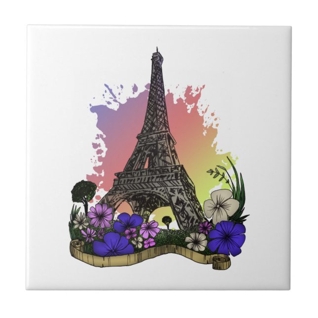 Azulejo De Cerâmica Torre Eiffel (Frente)