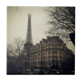 Azulejo De Cerâmica Torre Eiffel Paris Cidade Edifício Arquitetura