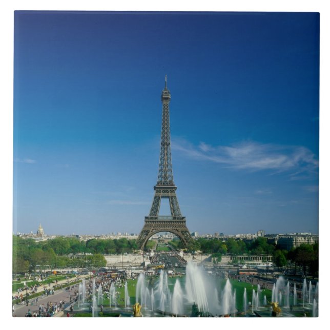 Azulejo De Cerâmica Torre Eiffel, Paris, França (Frente)