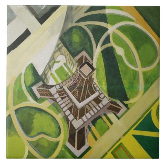 Azulejo De Cerâmica Torre Eiffel (por Robert Delaunay) (Frente)