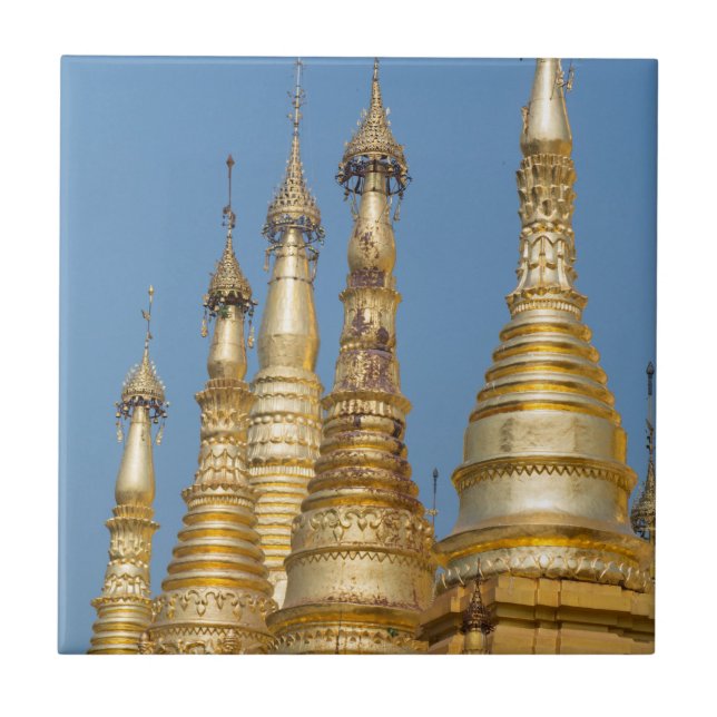 Azulejo De Cerâmica Torres da Pagode Shwedagon (Frente)