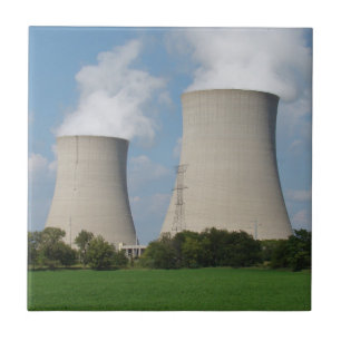 Azulejo De Cerâmica Torres de refrigeração de centrais nucleares