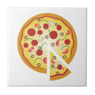 Azulejo De Cerâmica Torta de pizza