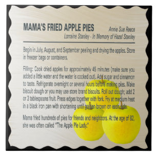 AZULEJO DE CERÂMICA  TORTAS DA FRIED APPLE DO MAMA