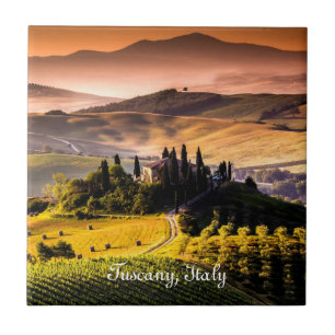 Azulejo De Cerâmica Toscana, Itália - fotografia de paisagem