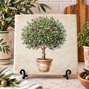 Azulejo De Cerâmica Toscana Topiaria de Oliveira Mediterrâneo