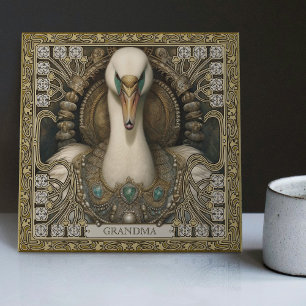 Azulejo De Cerâmica Tótem do Espírito do Cisne Encantado Personalizáve