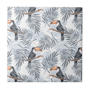 Azulejo De Cerâmica Toucan cinzento
