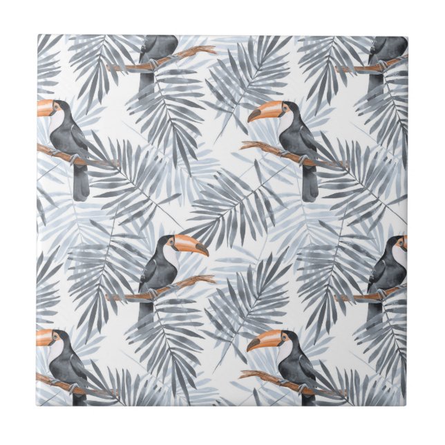 Azulejo De Cerâmica Toucan cinzento (Frente)