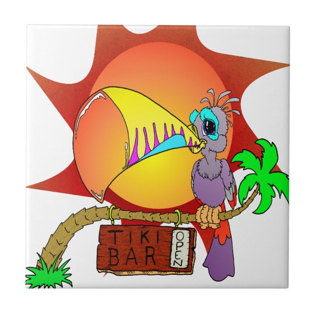 Azulejo De Cerâmica Toucan Sun (Frente)