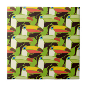 Azulejo De Cerâmica Toucans colorido