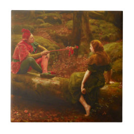 Azulejo De Cerâmica Touchstone and Audrey (by John Collier)