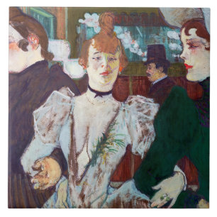 Azulejo De Cerâmica Toulouse-Lautrec - La Goulue chegando ao Rouge
