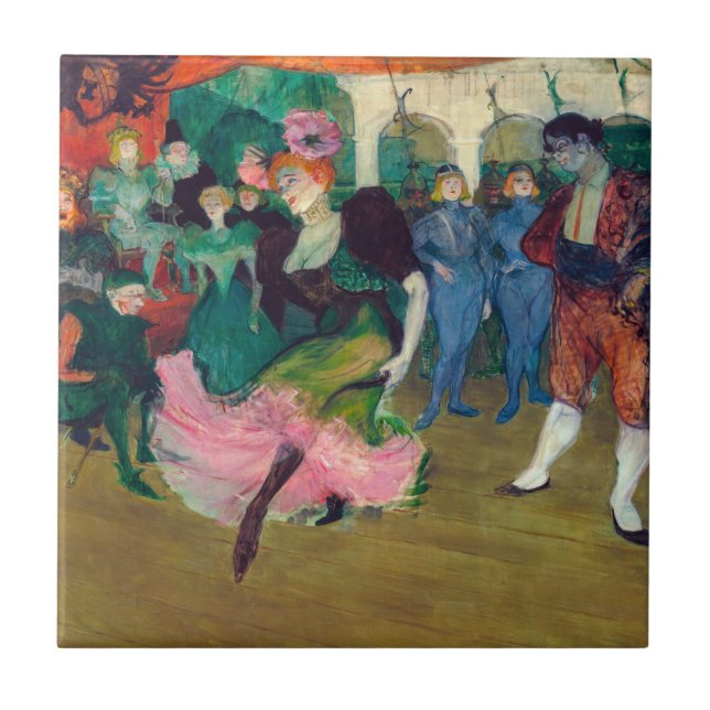 Azulejo De Cerâmica Toulouse-Lautrec - Marcelle Lender, Dançando Boler (Frente)