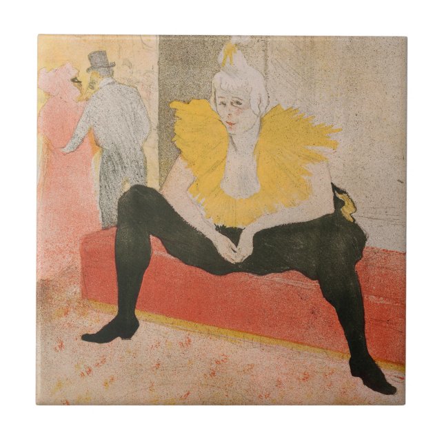Azulejo De Cerâmica Toulouse-Lautrec - Sessão Mademoiselle Cha-u-kao (Frente)