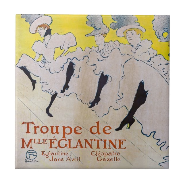 Azulejo De Cerâmica Toulouse-Lautrec - Troupe de Mlle Eglantine (Frente)