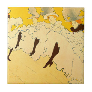Azulejo De Cerâmica Toulouse Lautrec Yellow Dancing Girl Poster