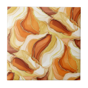 Azulejo De Cerâmica Toupe Ouro Fluid Marble Pedra Abstrato