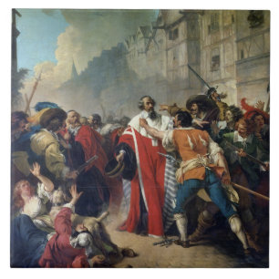 Azulejo De Cerâmica Toupeira de Mathieu que está sendo parada pela